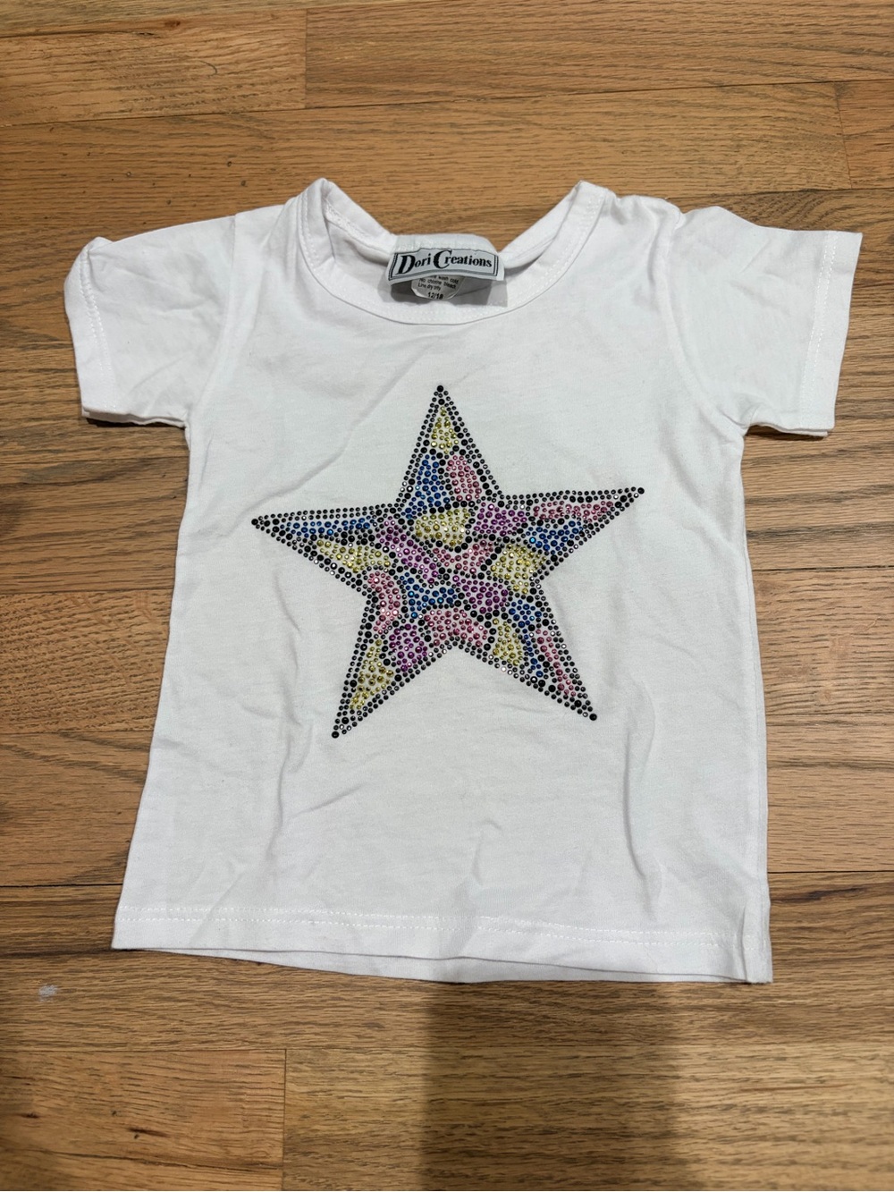 Denny’s baby girl Dori Creations brand rhinestone star tshirt